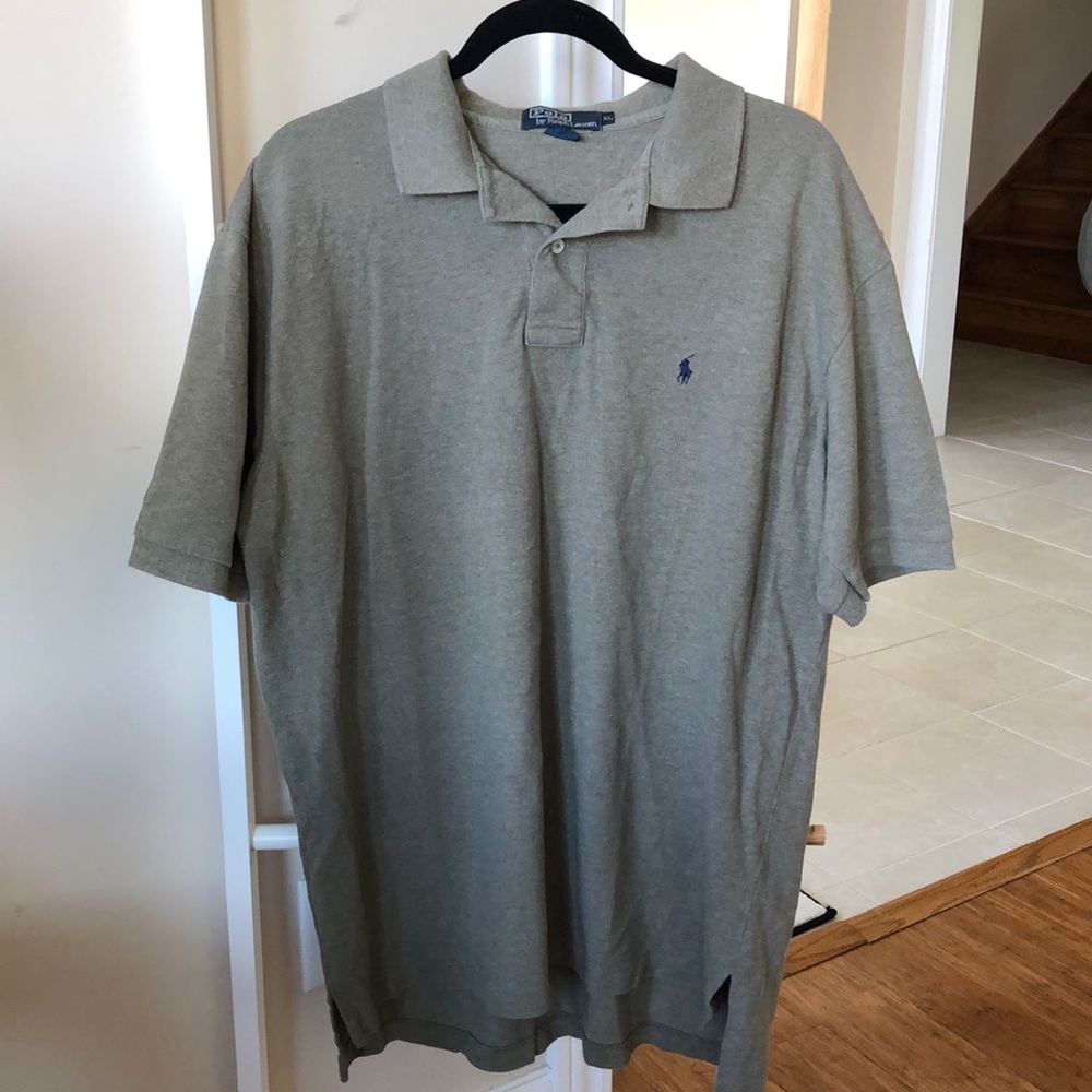 Polo Ralph Lauren Gray Polo Shirt Men's XL Cotton Classic Logo